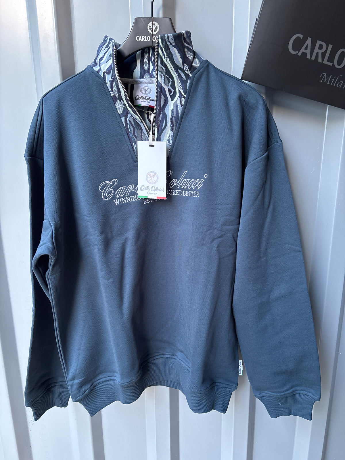 Carlo Colucci Sweater - Halfzip 3D