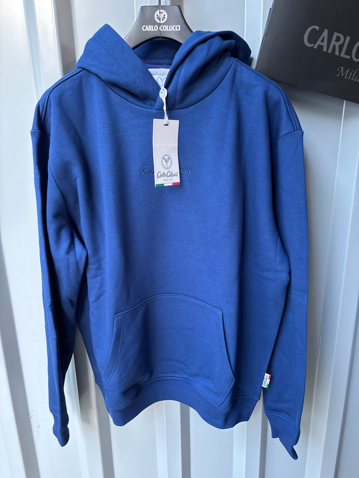 Carlo Colucci Hoodie - Blau - Backprint