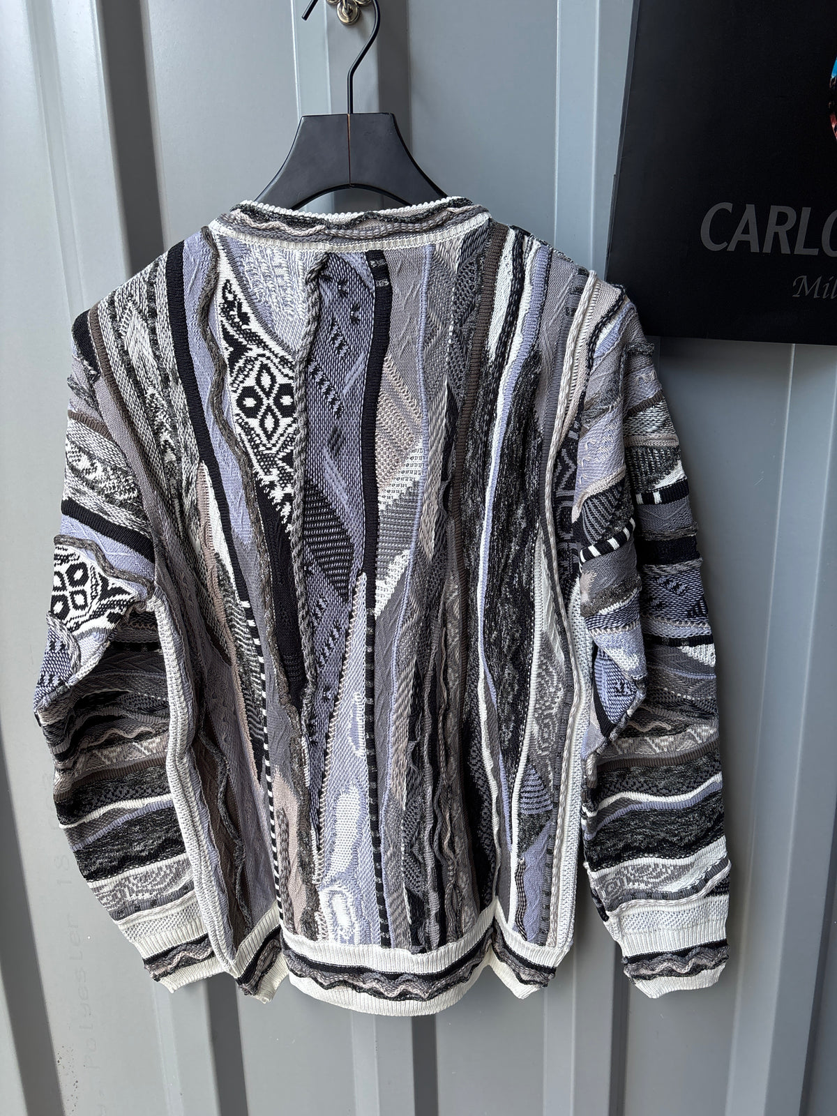 Carlo Colucci Strickpullover – Grau/Schwarz/Weiß/Beige