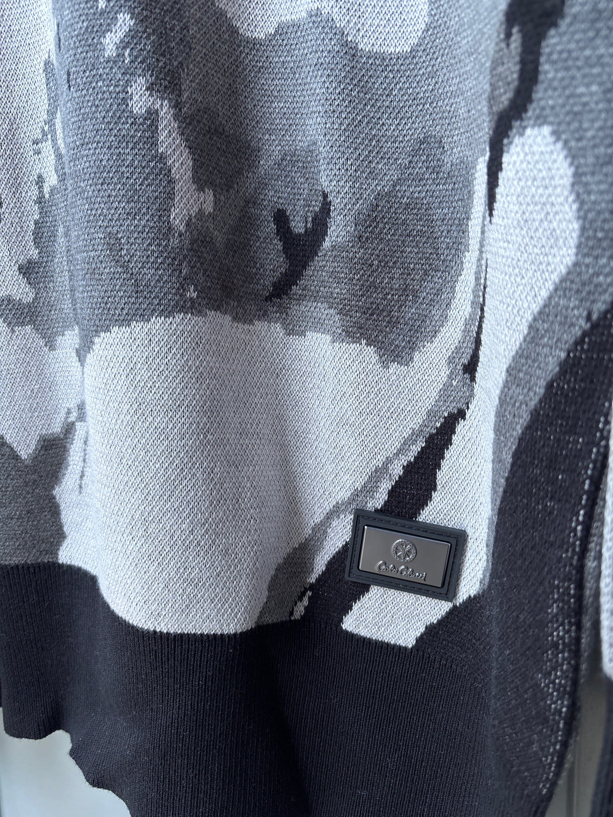Carlo Colucci Strickpullover - Schwarz/Grau