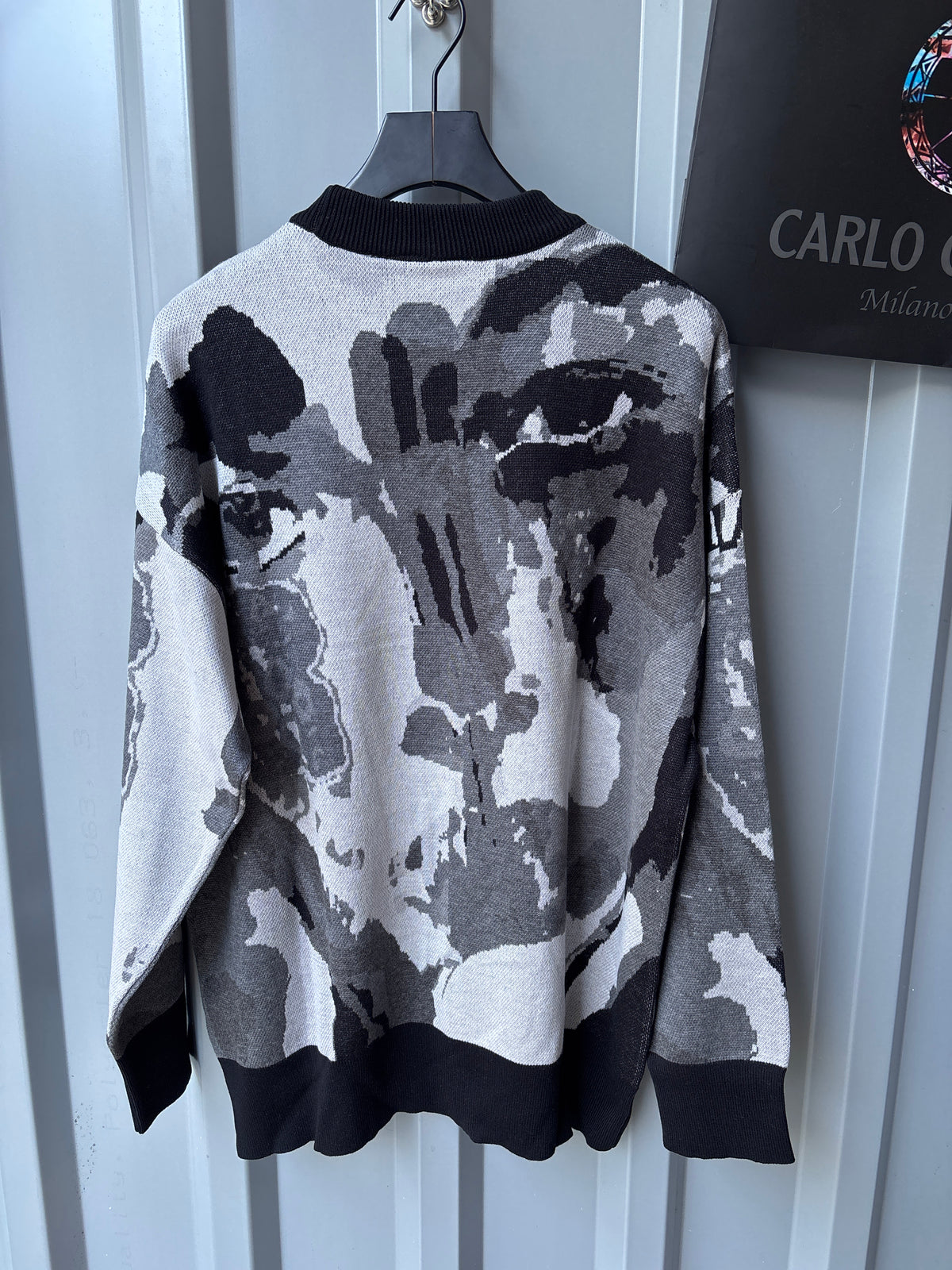 Carlo Colucci Strickpullover - Schwarz/Grau