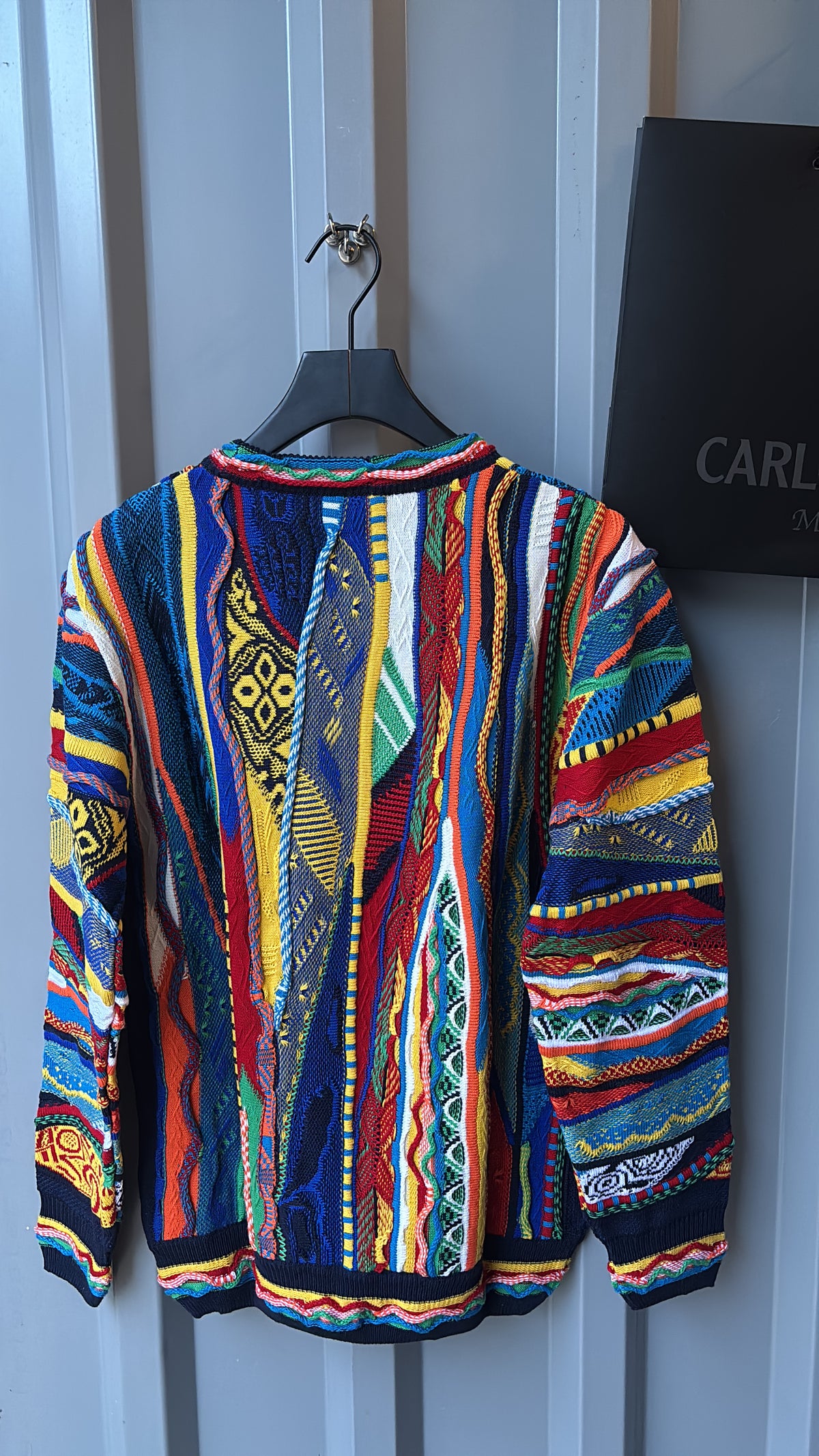 Carlo Colucci Strickpullover - Multicolor – Mehrfarbiges Jacquard-Muster