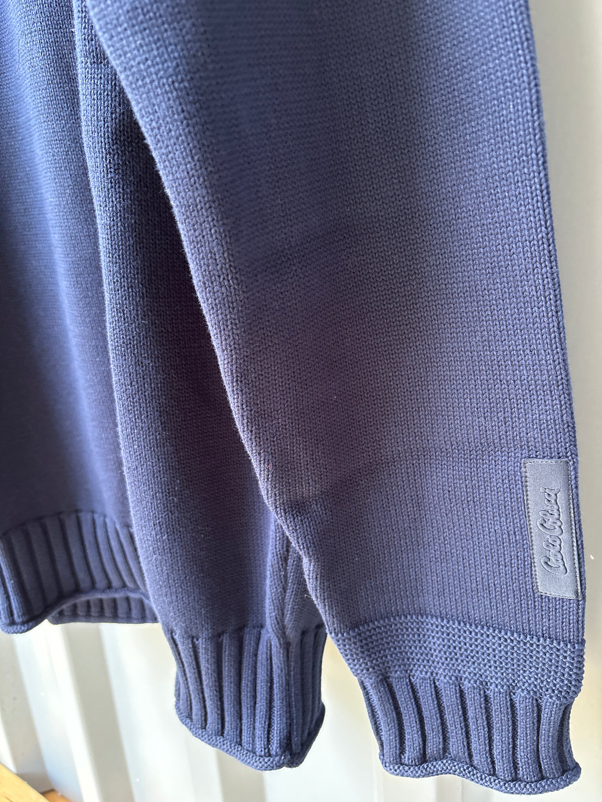 Carlo Colucci Strickpullover – Blau – Feinstrick – Designer Pullover
