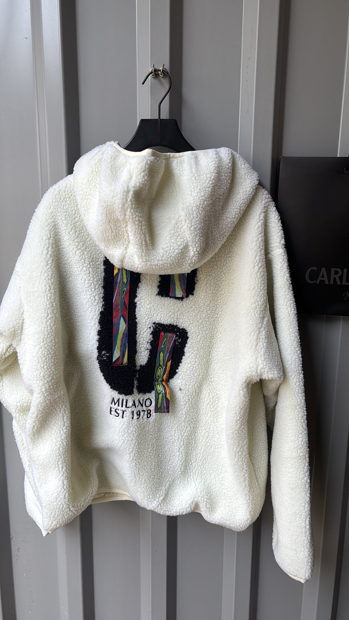 Carlo Colucci Teddy-Hoodie – Offwhite/Creme