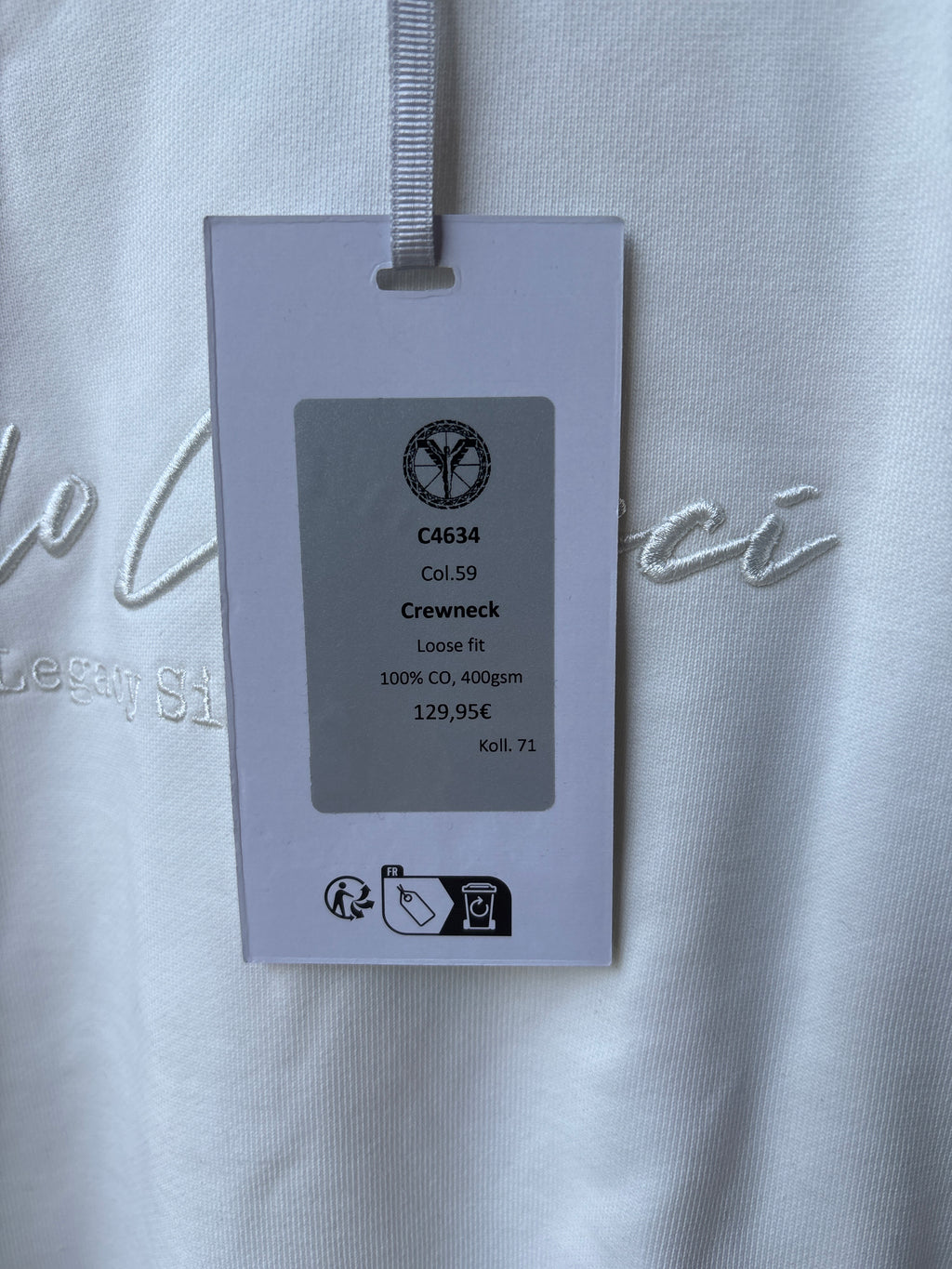 Carlo Colucci Pullover - Weiß - Legacy
