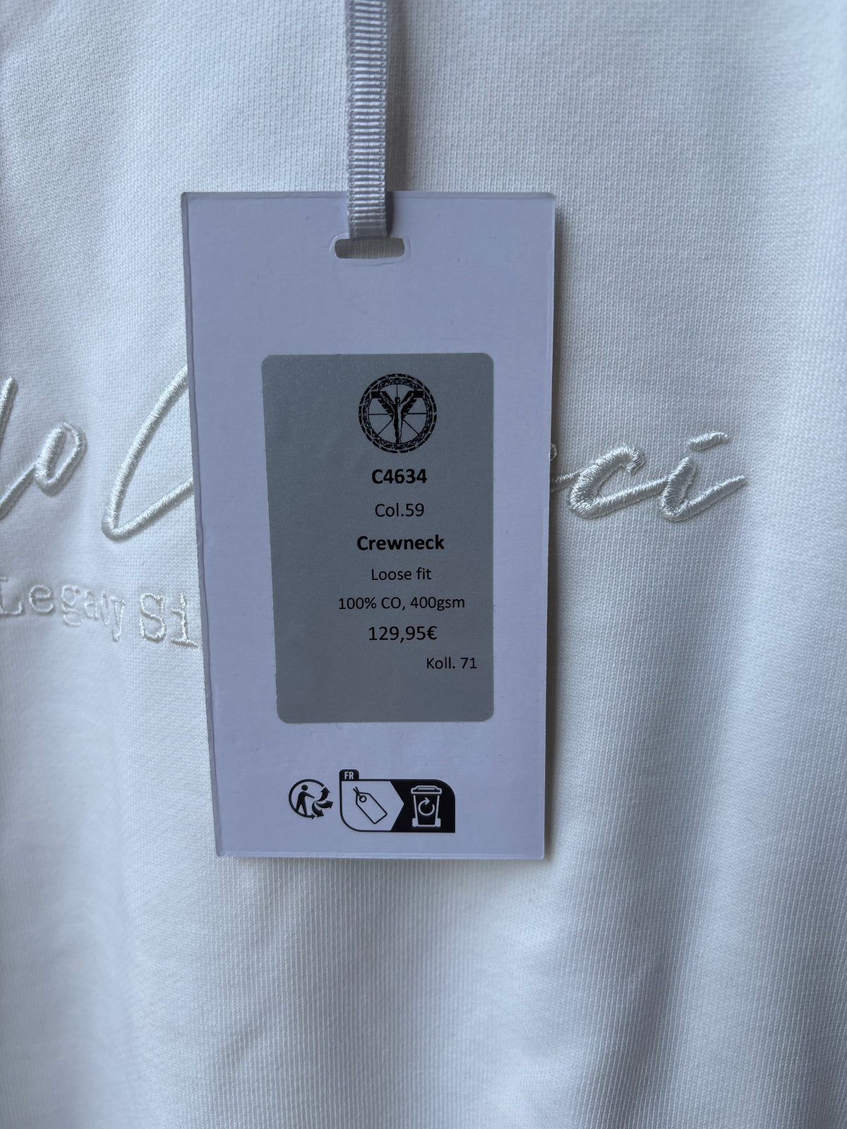 Carlo Colucci Pullover - Weiß - Legacy