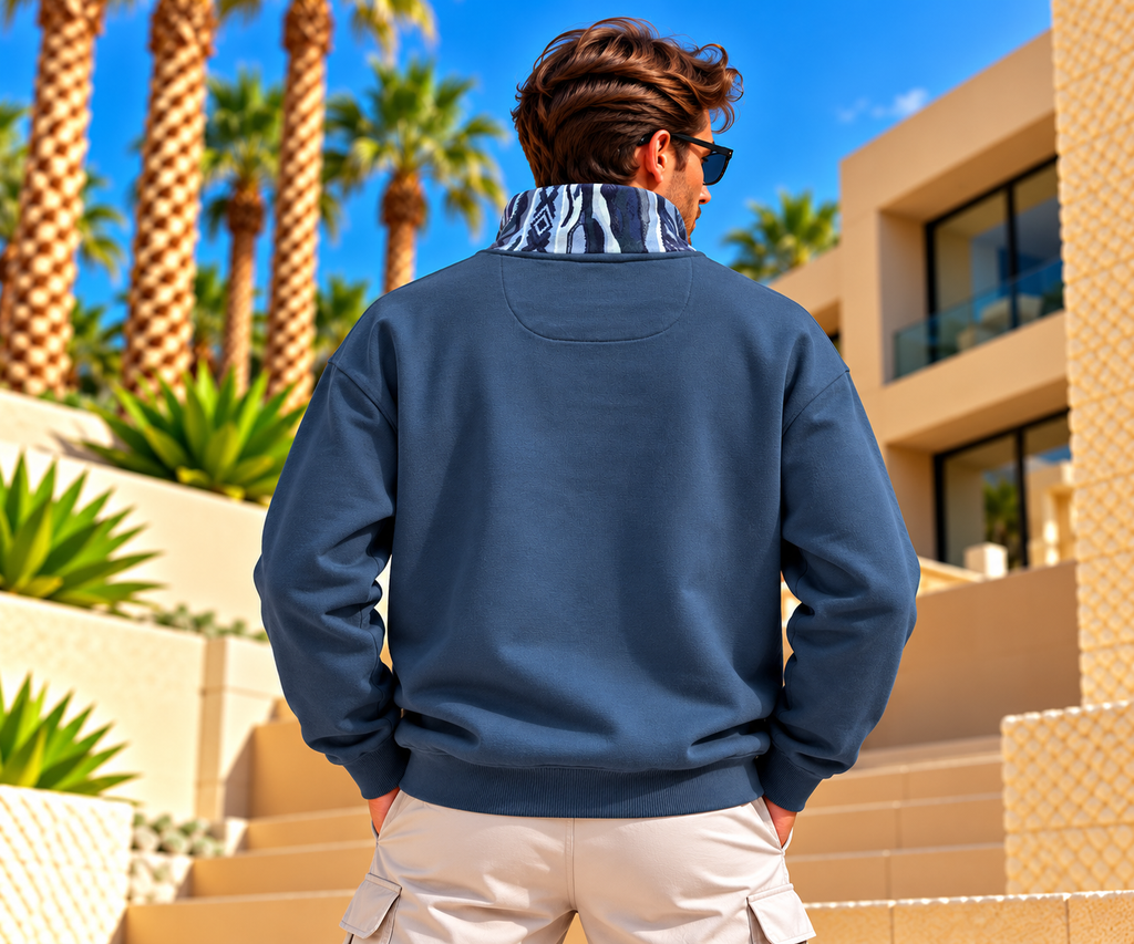 Carlo Colucci Sweater - Halfzip 3D