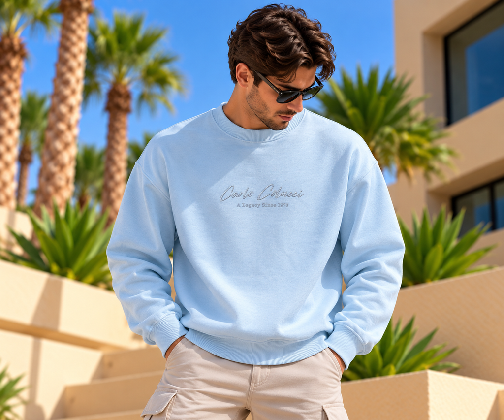 Carlo Colucci Sweater - Hellblau - Legacy