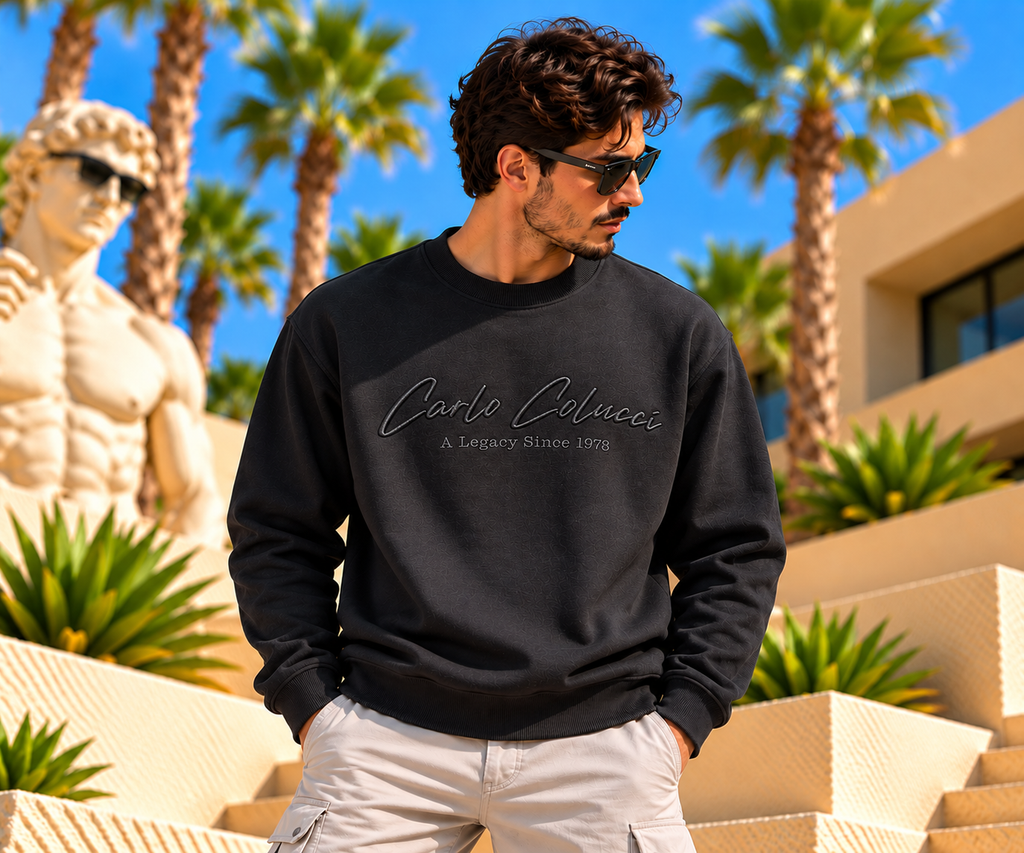 Carlo Colucci Sweater - Schwarz - Legacy