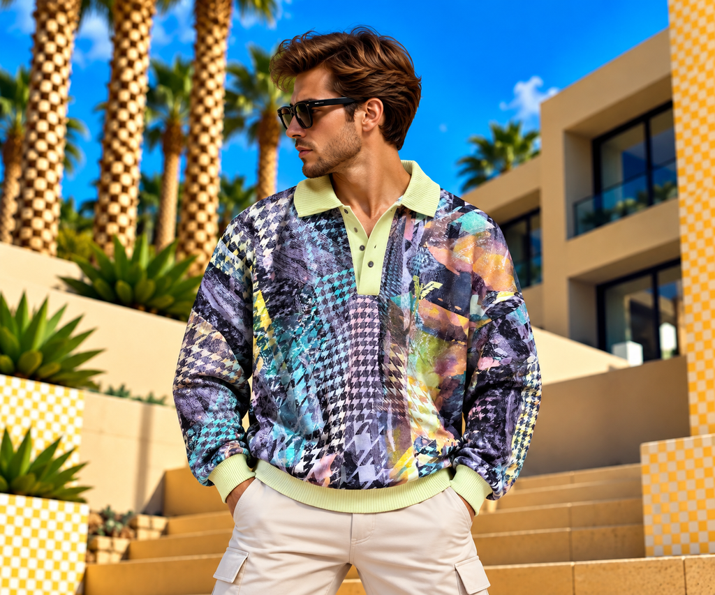 Carlo Colucci Polo-Sweater – Multicolor