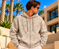 Carlo Colucci Hoodie – Beige – Fullzip
